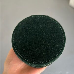 Ana Luisa Dark Green Velvet Circular Case